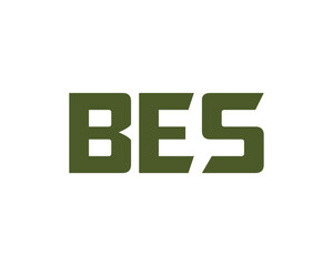 BES logo design vector template. BES letter logo design.