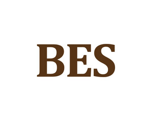 BES logo design vector template. BES letter logo design.