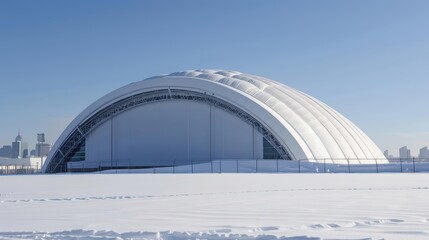 Fototapeta premium The domes impressive structure provided an allweather venue for major sporting events