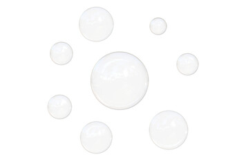 Glass ball or bubble on white background.