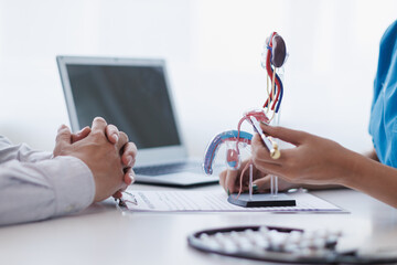 A young man was diagnosed with a tumor in his prostate and the medical team diagnosed him with...