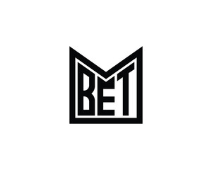 BET Logo design vector template. BET letter logo design.