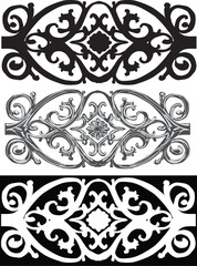 simple decorations on white and black backgrounds