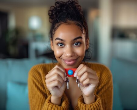 Happy New Homeowners Celebrating with Keys and a 'Sold' Sign A Symbol of Success, Achievement, and the Joy of Homeownership New Beginnings, Dream Home, Real Estate, First Time Home Buyer, Property