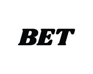 BET Logo design vector template. BET letter logo design.
