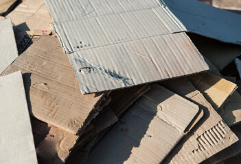 Brown cardboard box for recycling