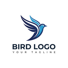 Obraz premium Bird colorful logo design vector Illustration