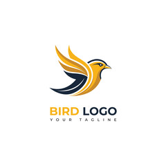 Obraz premium Bird colorful logo design vector Illustration