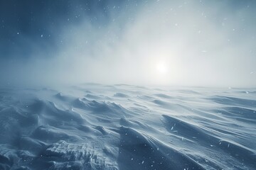 Fototapeta premium braving a blizzard at sea