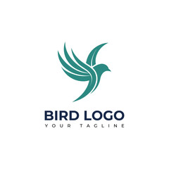 Obraz premium Bird colorful logo design vector Illustration