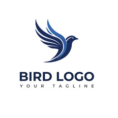 Obraz premium Bird colorful logo design vector Illustration