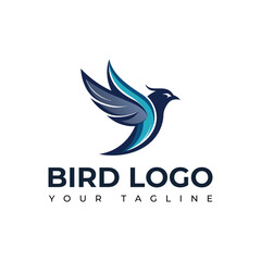 Obraz premium Bird colorful logo design vector Illustration