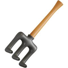 garden rake 3d icon png