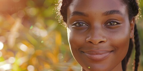 A happy woman with a smile, ideal for any occasion where a positive and approachable mood is desired