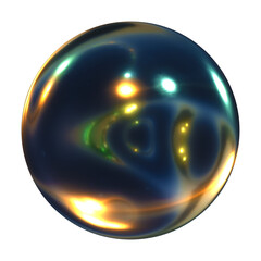 Glowing sphere isolated on transparent background 