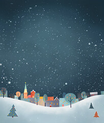 クリスマスツリーのある風景-4