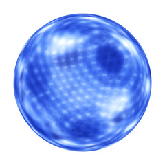 Blue sphere isolated on transparent background 