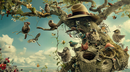 A vibrant array of birds flits across the sky, each with its unique plumage and personality. delicate flutter of wings to the melodious songs, these avian wonders bring life to their surroundings.