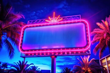 neon blank sign billboard for your advertising