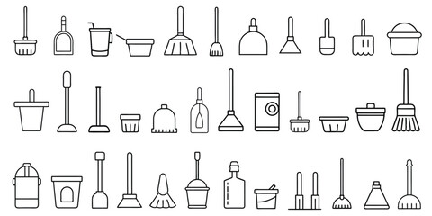 Fototapeta premium Set of tools for cleaning