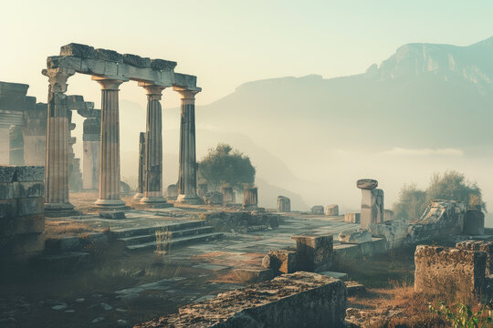 Ancient Greece, the ancient city of Cumae.