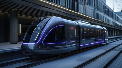 Naklejka premium Futuristic HighSpeed Train Design, Sleek, Modern, and Efficient