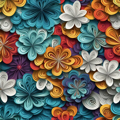 seamless floral fractal background