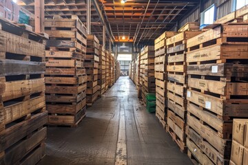 interior of a factory with large windows