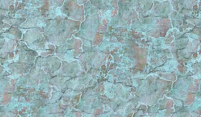 Teal Grunge Texture. Abstract Background with Cracks and Distress