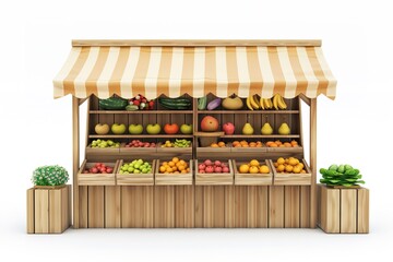 Naklejka premium Isolated fresh vegetable stall illustration 