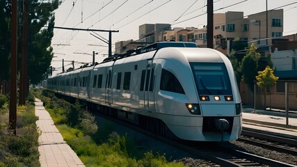 Naklejka premium train on the railway