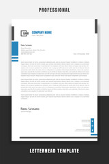 Professional and modern corporate letterhead template Premium Vector