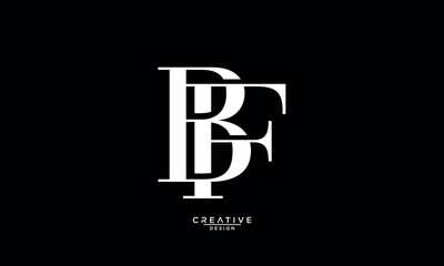Fototapeta premium BF, FB, B, F, Abstract Letters Logo Monogram