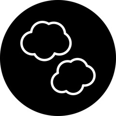 Cloud Vector Line White Circle Black