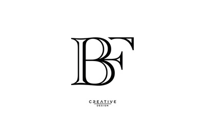 BF, FB, B, F, Abstract Letters Logo Monogram