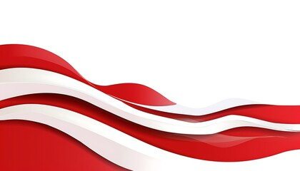 Abstract Red and White Wavy Design
