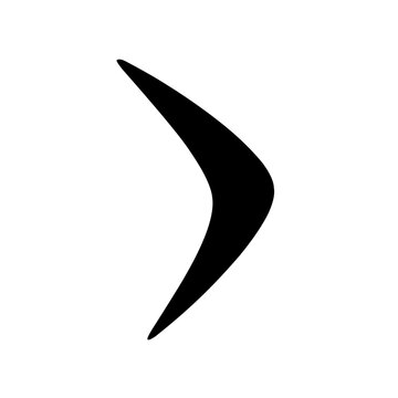 boomerang icon vector with simple design