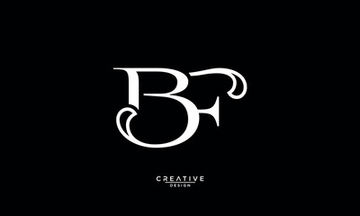 BF, FB, B, F, Abstract Letters Logo Monogram