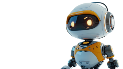 Small robot on a transparent background