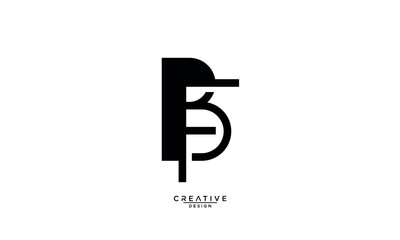 BF, FB, B, F, Abstract Letters Logo Monogram