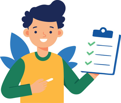 Student holding a report card with an A grade