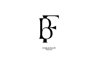 BF, FB, B, F, Abstract Letters Logo Monogram