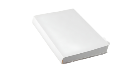 Closed and open square hardcover books cut out