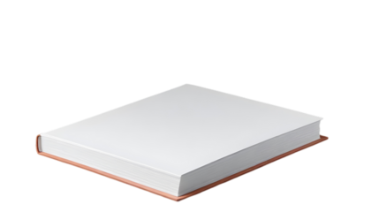 Closed and open square hardcover books cut out