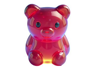 Naklejka premium 3d rendering of jelly bear isolated on a transparent background