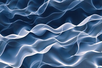 Obraz premium Abstract Blue and White Waves