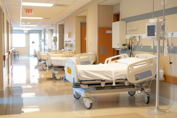 Photo of stuff in hospital beds and hospital equipment