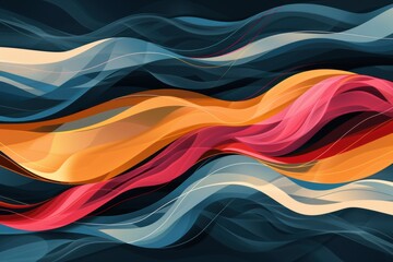 Abstract Waves of Color in Motion