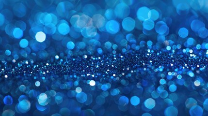 Background of blurry blue glitter