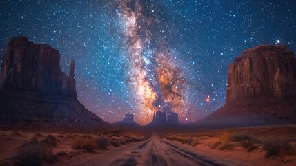 Milky Way Over Monument Valley